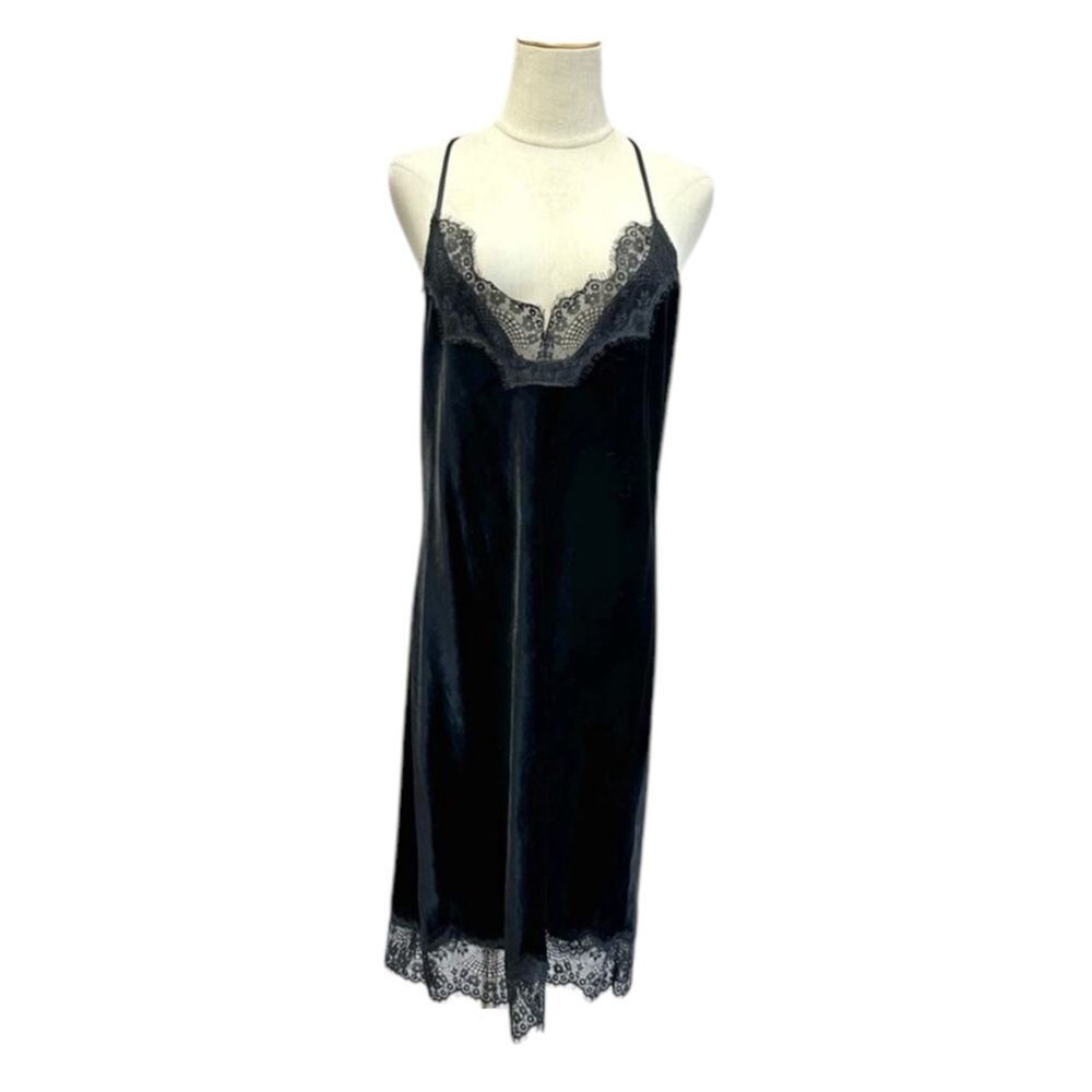 Highline Elegant Black Lace Slip Dress Women's XS Coquette Girlhoodcore Romantic